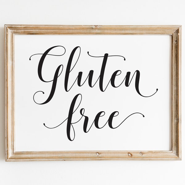 Gluten Free Signs - Etsy