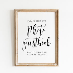 Photo Guestbook Wedding Sign: Modern Calligraphy (Digital Download)
