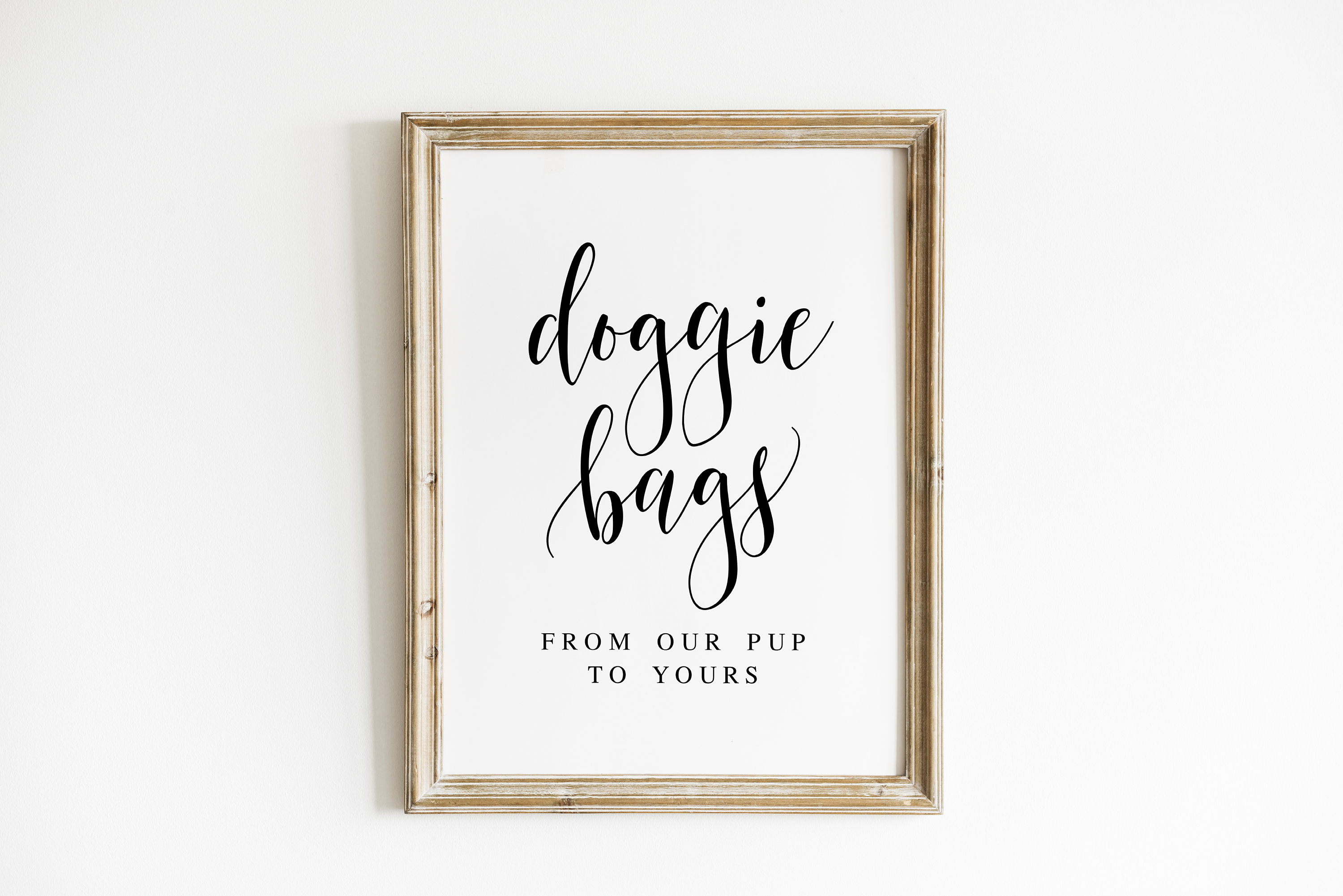 Doggie Bags From Our Pup To Yours Wedding Signs Wedding Etsy