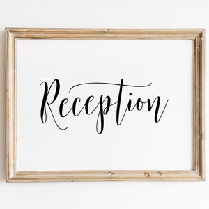 Reception Sign: Modern Wedding Decor (Digital Download)