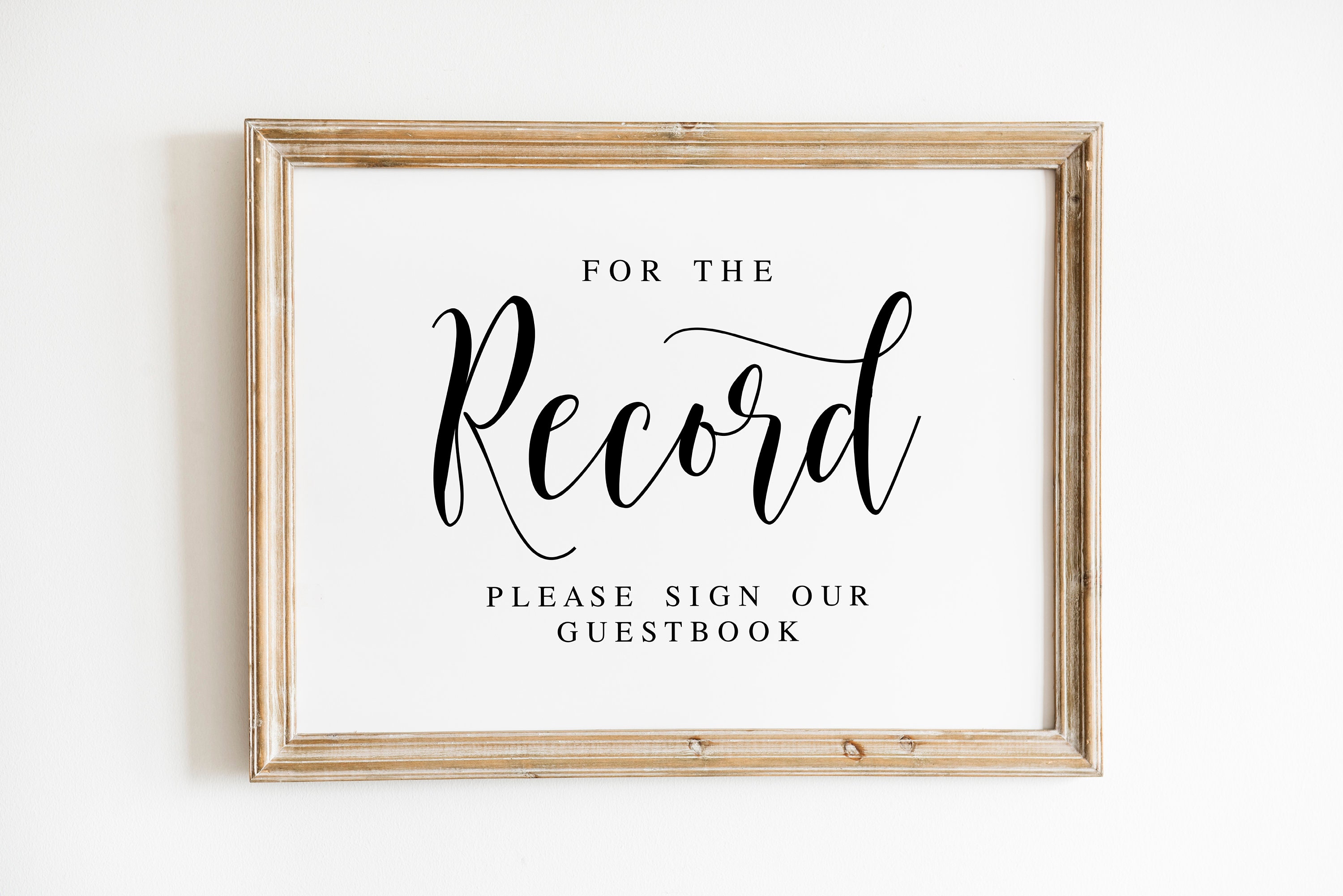 For The Record Please Sign Our Guestbook Sign Our Record | Etsy