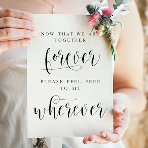 Modern Wedding Seating Sign: Minimalist Decor (Digital Download)