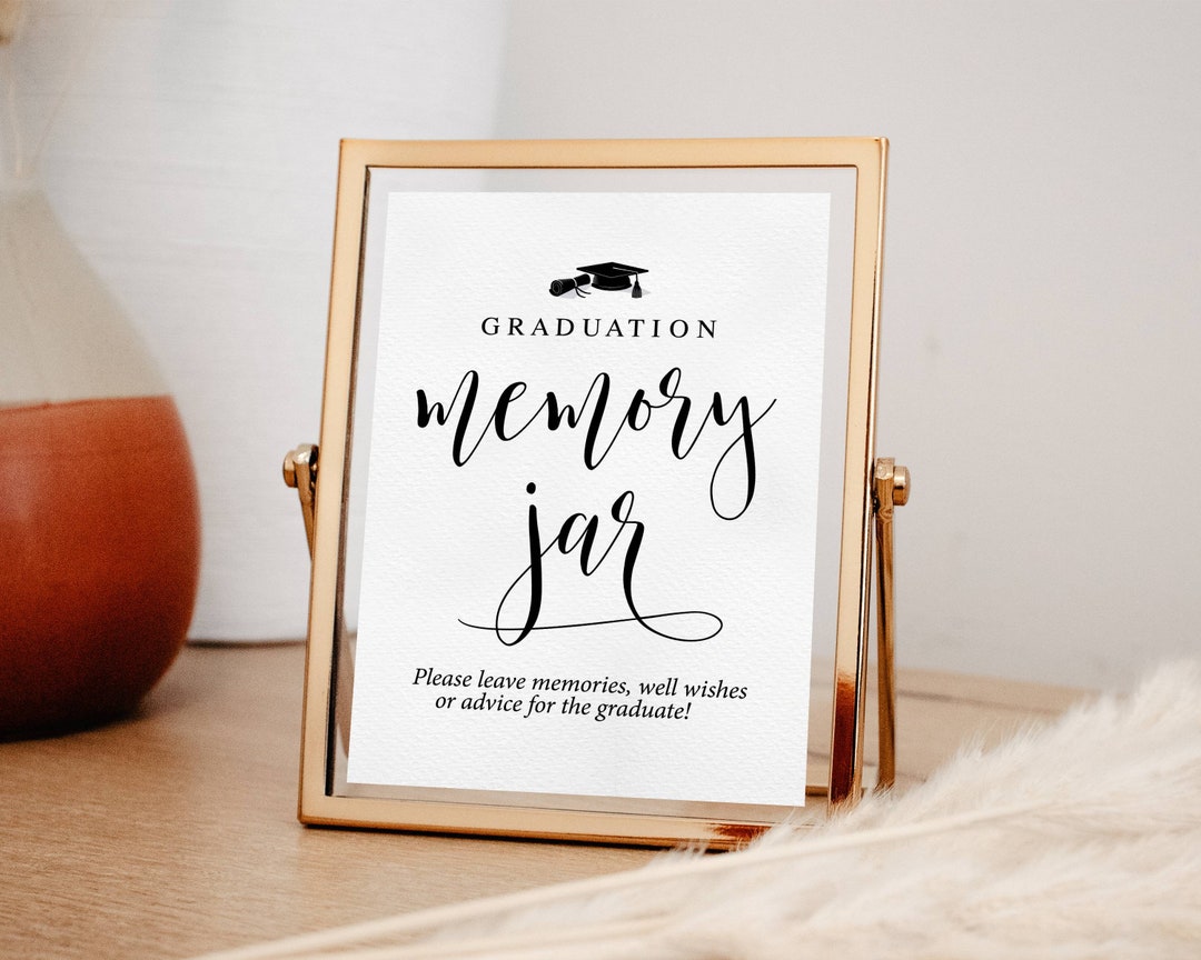 Graduation Memory Jar, Share Your Memories and Well Wishes, Graduation ...