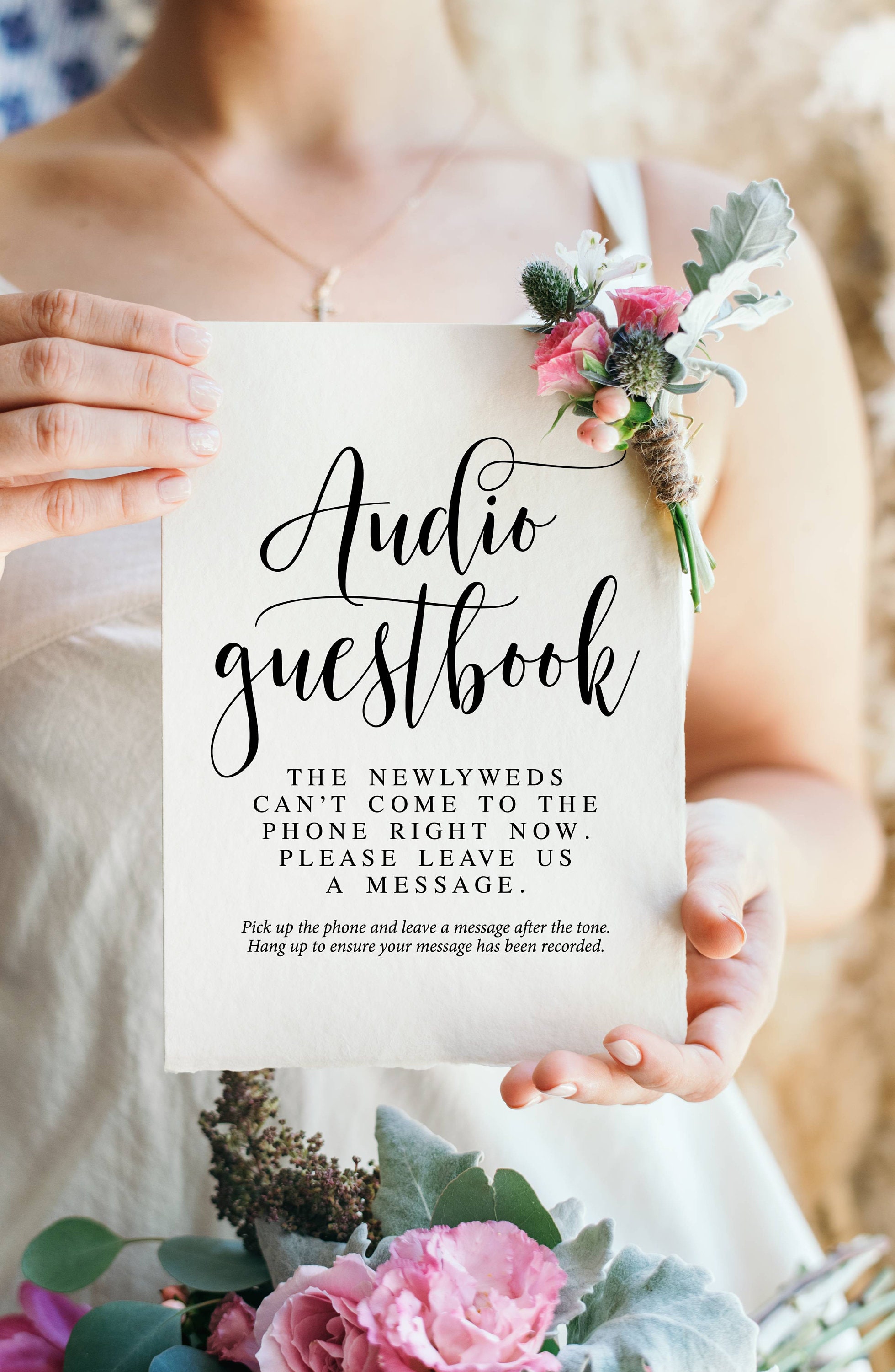 Signe du livre d'or audio : décoration de mariage moderne (téléchargement numérique)