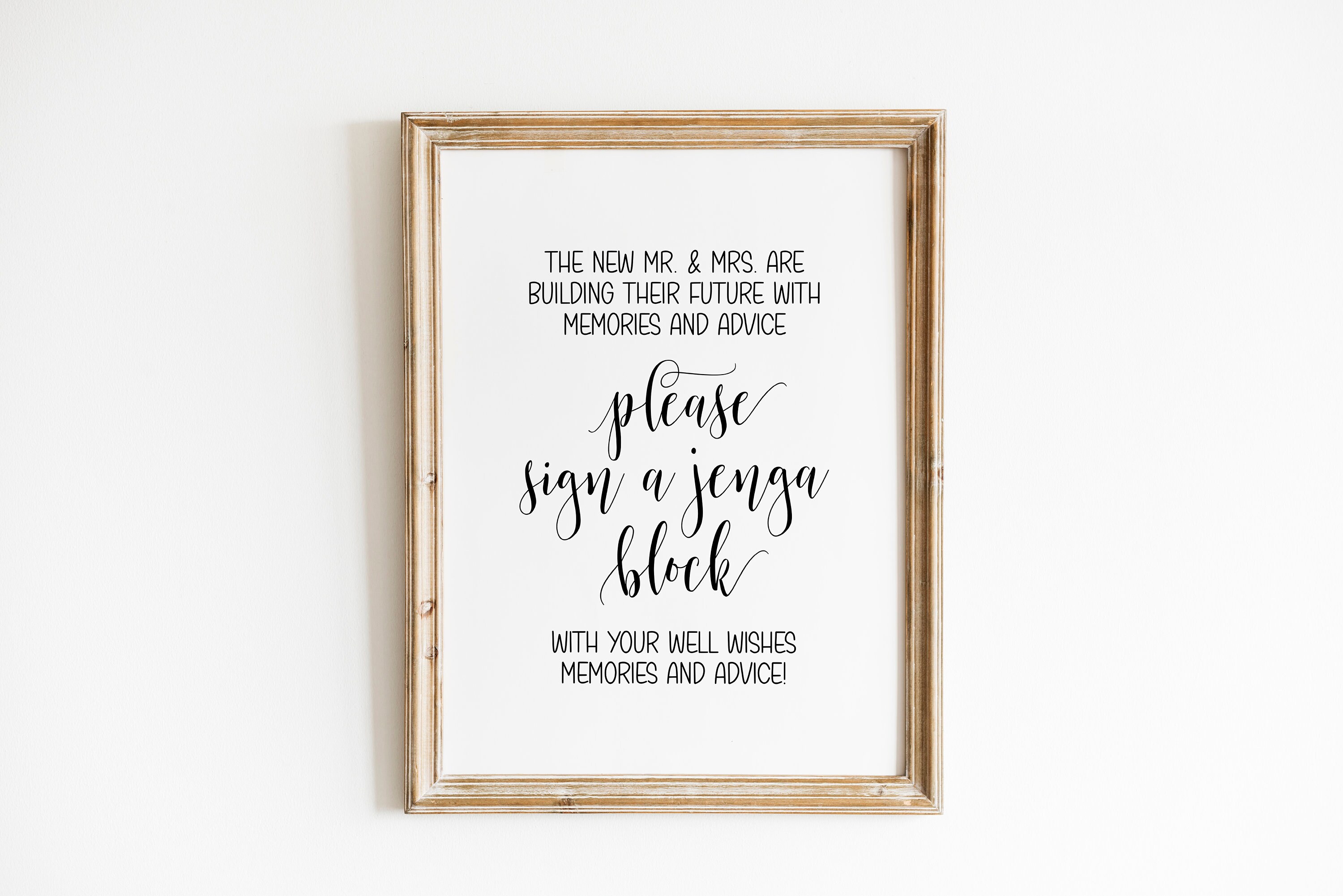 Please Sign a Jenga Block With Well Wishes Memories And Etsy