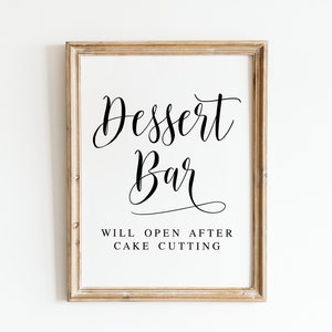 Dessert Bar Wedding Sign: Elegant Calligraphy (Digital Download)