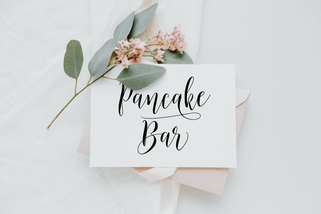 Pancake Bar Sign, Wedding Signs, Pancake Bar, Wedding Download, Wedding