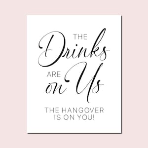 Open Bar Wedding Sign: Funny Wedding Printable (Digital Download)