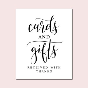 Kaarten en cadeaus ontvangen met bedankje, bord voor bruiloften, bord voor kaarten en cadeaus