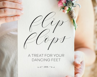 Flip Flops Sign, A Treat For Your Dancing Feet, Wedding Signs, Wedding Sayings, Wedding Flip Flops, Wedding Printables, Wedding Decor Sign