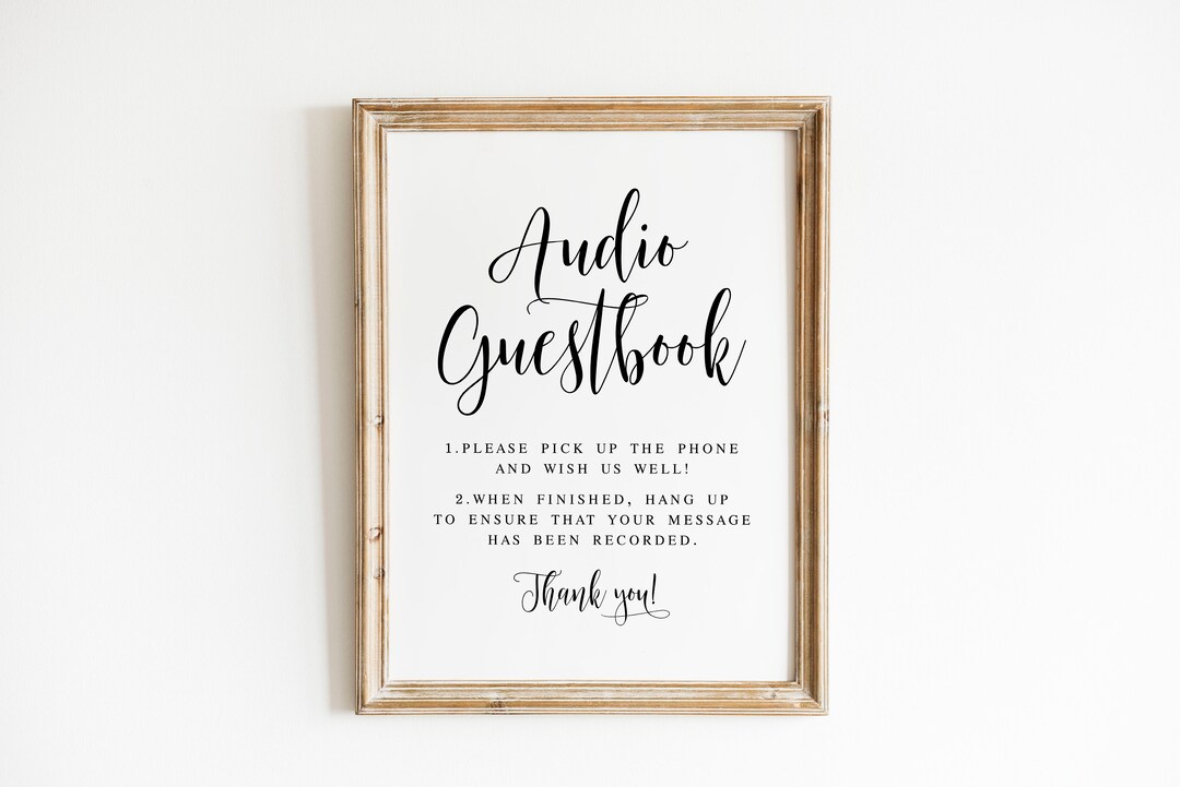 Audio Guestbook Sign Wedding Phone Guestbook Wedding Audio Etsy