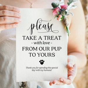 Dog Treat Wedding Favor Sign: Pup To Yours (Digital Download)