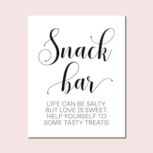Snack Bar Sign: Sweet Treats Wedding Decor (Digital Download)