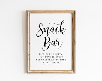Snack signs Etsy