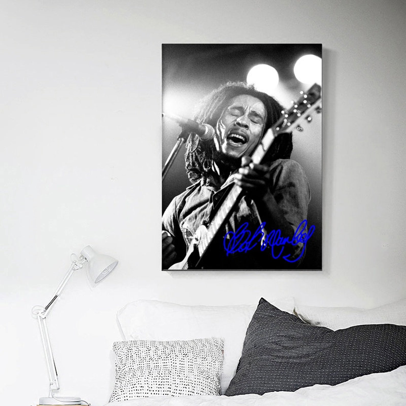 Bob Marley black and white Canvas poster Painting Posters | Etsy