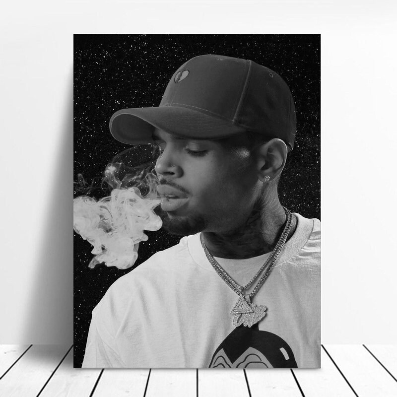 Chris brown poster Canvas Painting Posters And Prints Living Etsy