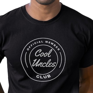 Official Member Cool Uncles Club T-Shirt Gift for Uncles Baby Announcements Fun Uncle Shirts
