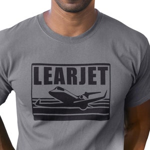 Pilot Shirts Learjet Retro Aviation Logo T-Shirt