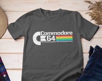 Retro T-Shirt Commodore 64 Computer Logo Shirt Gifts for Computer People