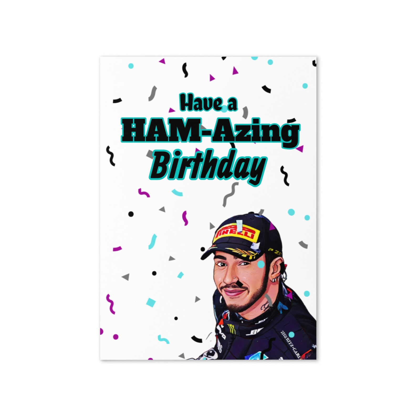 Lewis Hamilton Birthday Card Etsy