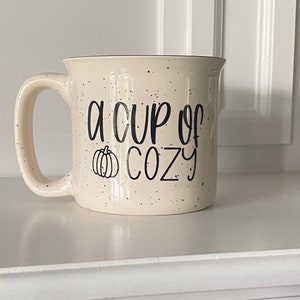 Fall Coffee Mug, Fall Decor, sweater weather mug, fall themed mugs, fall vibes mug, personalized campfire mug, gifts for her, snuggle season