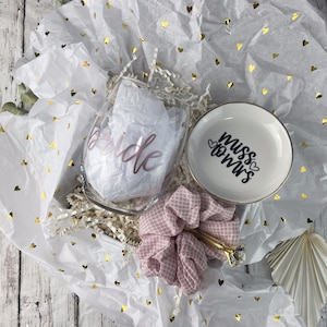 Newly engaged gift for bride, Bridal shower gift, Engagement gift box, ring dish for bride, miss to mrs gift, bride to be gift box