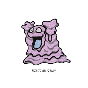 Grimer patch Pokemon iron on patch sew on patch anime cartoon patch bag patch jack patch Pokemon decal Cosplay kids costume birthday gifts