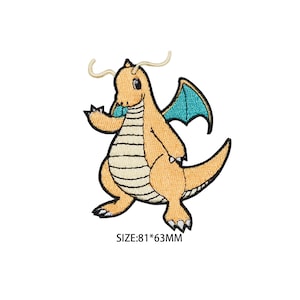 Dragonite patch Pokemon opstrijkbare patch naai de patch anime cartoon patch tas patch jack patch Pokemon sticker Cosplay kinderen kostuum geschenken
