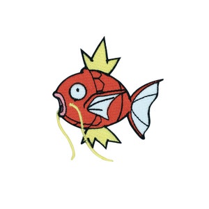 Magikarp patch Pokemon iron on patch sew on patch anime cartoon patch bag patch jack patch Pokemon decal Cosplay kids costume gifts