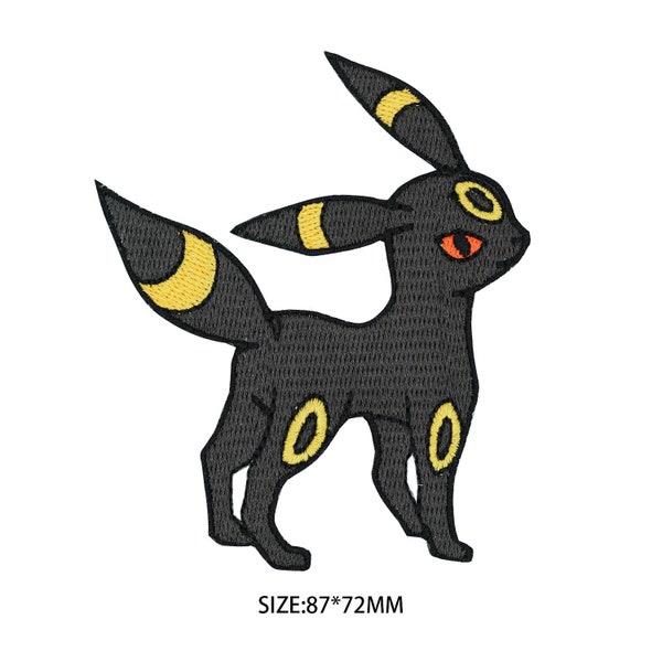 Umbreon patch Pokemon iron on patch sew on patch anime cartoon patch bag patch jack patch Pokemon decal Cosplay kids costume gifts