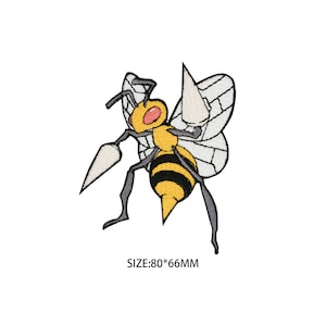 Beedrill patch Pokemon iron on patch sew on patch anime cartoon patch bag patch jack patch Pokemon decal Cosplay kids costume gifts