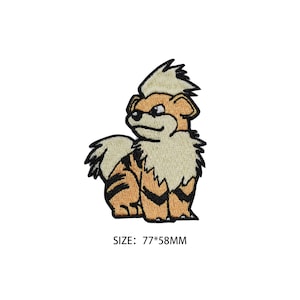 Growlithe patch Pokemon ijzer op patch naaien op patch anime cartoon patch bag patch patch patch Pokemon sticker Cosplay kinderen kostuum geschenken