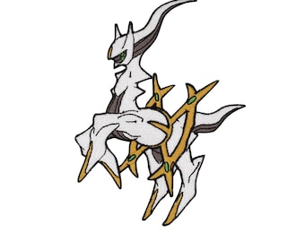 Arceus Iron On Patch - Pokemon Embroidered Applique, God Pokemon Legendary Badge for Jacket Backpack Hat, Pokemon Legends Gift