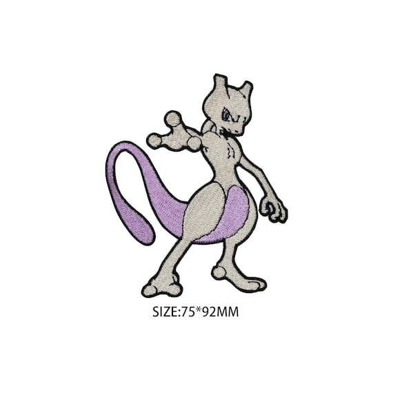 Buy Mewtwo Patch Pokemon Iron on Patch Sew on Patch Anime Cartoon