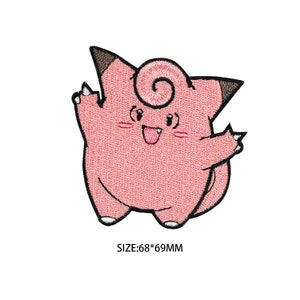 Clefairy Patch Pokemon Bügelbild Aufnäher Anime Cartoon Aufnäher Aufnäher Jack Patch Pokemon Decal Cosplay Kinderkostüm Geburtstagsgeschenke