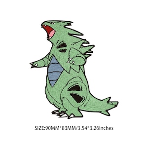 Tyranitar patch Pokemon iron on patch sew on patch anime cartoon patch bag patch jack patch Pokemon decal Cosplay kids costume birthday