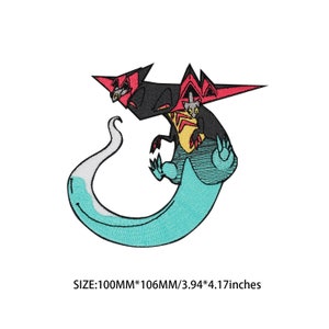 Dragapult patch Pokemon opstrijkbare patch Naai de patch anime cartoon patch tas patch jack patch Pokemon sticker Cosplay kinderkostuum verjaardag
