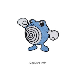 Poliwhirl patch Pokemon żelazko na łacie naszywka anime kreskówka łatka torba łatka jack łatka Pokemon naklejka Cosplay kostium dla dzieci prezenty