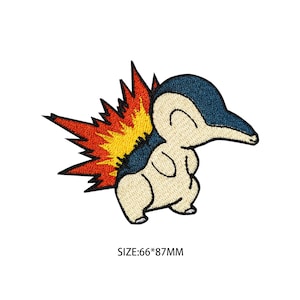 Cyndaquil patch Pokemon iron on patch sew on patch anime cartoon patch bag patch jack patch Pokemon decal Cosplay kids costume gifts