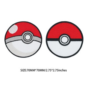 Poké Ball patch Pokemon opstrijkbare patch naai de patch anime cartoon patch tas patch jack patch Pokemon sticker Cosplay kinderkostuum verjaardagscadeau