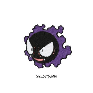 Gastly patch Pokemon żelazko na łacie naszywka anime kreskówka łatka torba łatka jack łatka Pokemon naklejka Cosplay kostium dla dzieci prezenty urodzinowe