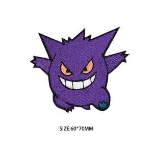 Gengar patch Pokemon opstrijkbare patch Naai de patch anime cartoon patch tas patch jack patch Pokemon sticker Cosplay kinderkostuum verjaardagscadeaus