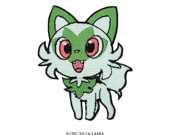 Sprigatito patch Pokemon iron on patch sew on patch anime cartoon patch bag patch jack patch Pokemon decal Cosplay kids costume gifts