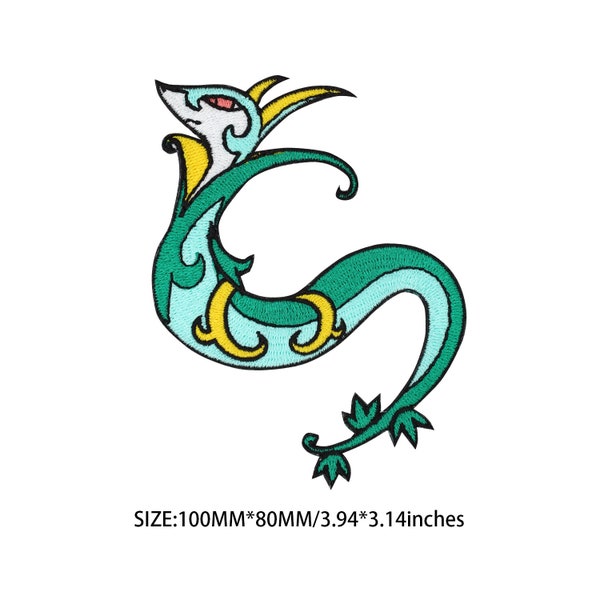 Serperior patch Pokemon iron on patch sew on patch anime cartoon patch bag patch jack patch Pokemon decal Cosplay kids costume birthday