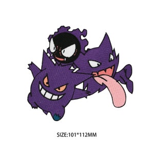 Gengar Patch Pokemon Aufnäher Aufnäher Anime Cartoon Aufnäher Tasche Aufnäher Jack Patch Pokemon Aufbügler Cosplay KinderKostüm Geburtstagsgeschenke