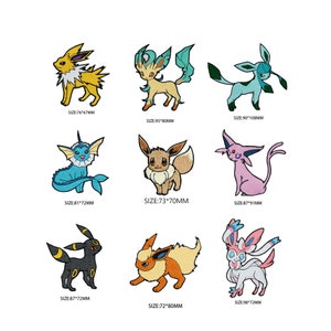 Eevee patch Pokemon opstrijkbare patch naai de patch anime cartoon patch tas patch Pokemon sticker Cosplay kinderkostuum geschenken aangepaste patch