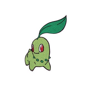 Chikorita patch Pokemon iron on patch sew on patch anime cartoon patch bag patch jack patch Pokemon decal Cosplay kids costume gifts