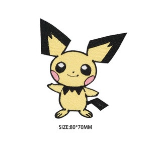 Pichu remendo pokemon ferro no remendo costurar no remendo anime dos desenhos animados remendo saco remendo jack remendo pokemon decalque cosplay crianças traje presentes