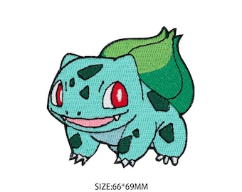 Patch do Bulbasaur, patch termocolante de Pokémon, patch de anime, patch de desenho animado, patch para bolsa, patch Jack, adesivo de Pokémon para cosplay, fantasia infantil, aniversário.