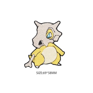 Cubone patch Pokemon iron on patch sew on patch anime cartoon patch bag patch jack patch Pokemon decal Cosplay kids costume gifts